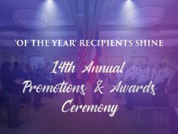 Spotlight shining on 14th Annual Promotions and Awards Ceremony words