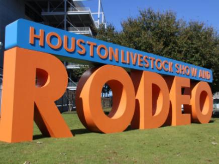 Houston Livestock and Rodeo sign outdoors