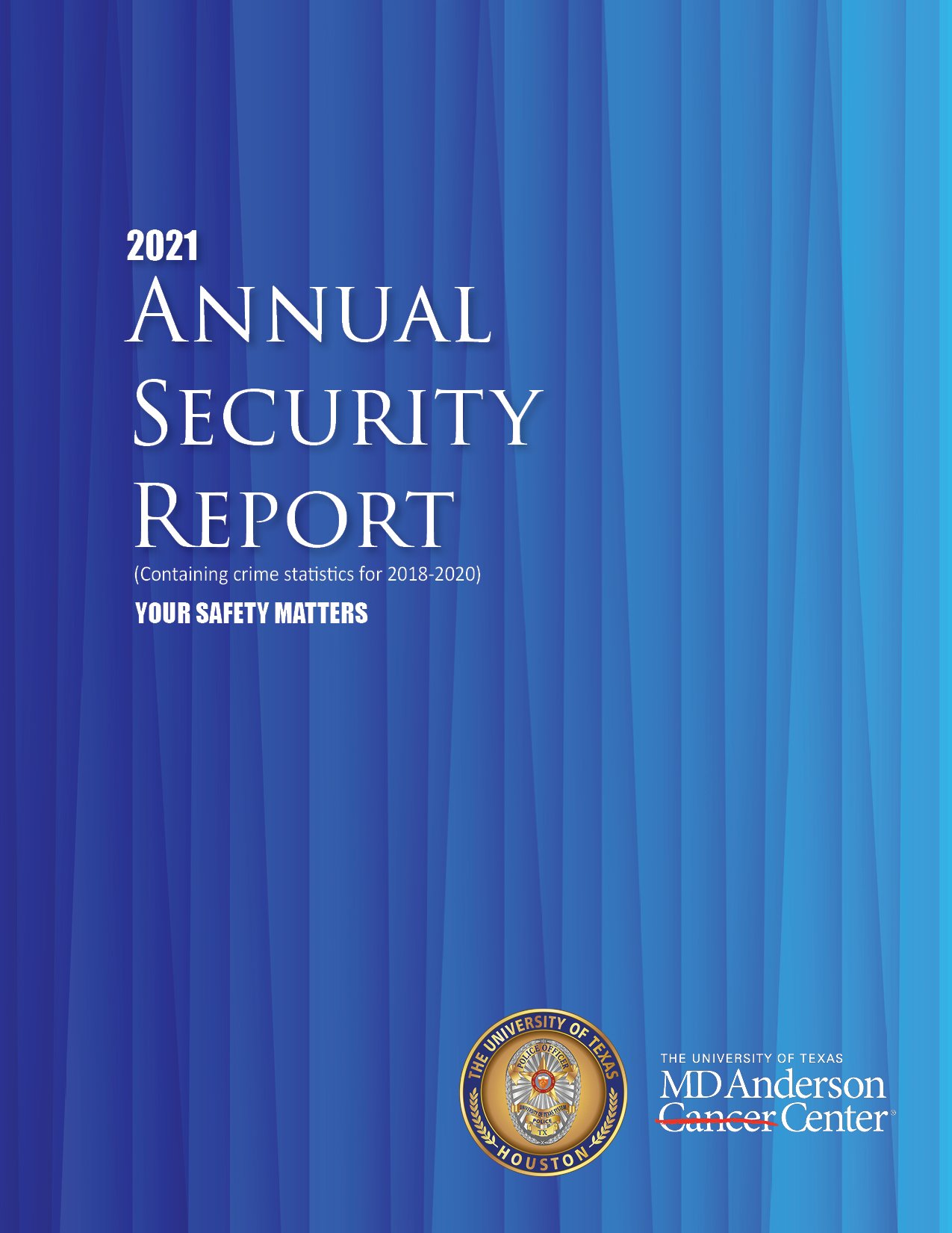 2021 MD Anderson Annual Security Report Cover Page