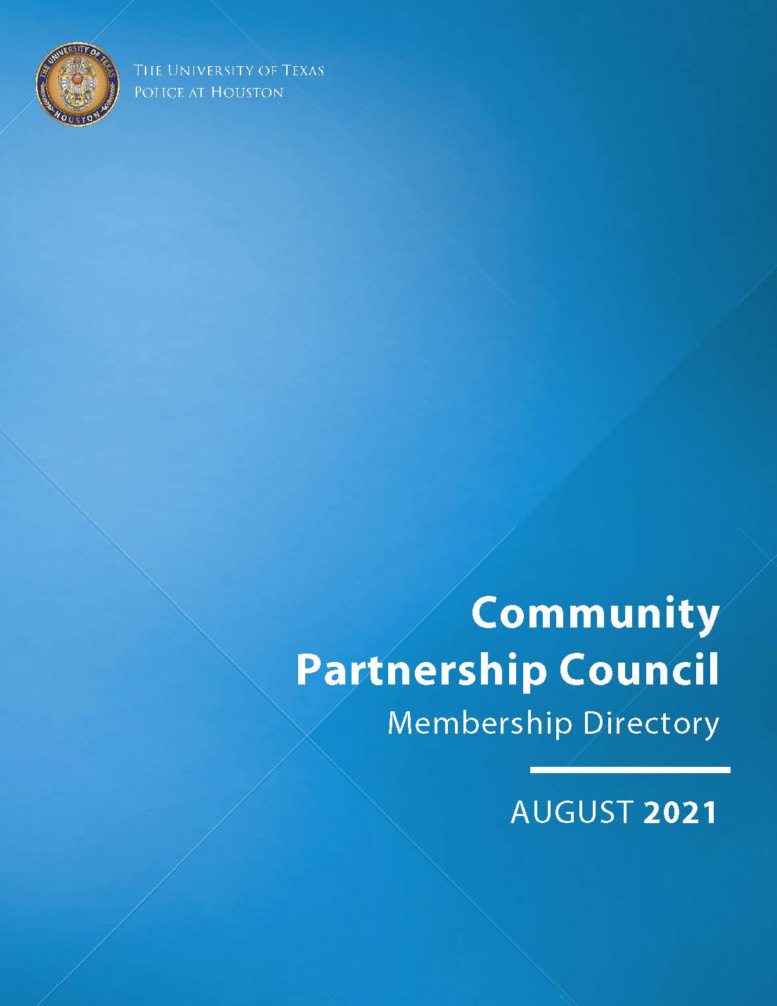 Community Partnership Council Membership Directory, August 2021 Cover Page