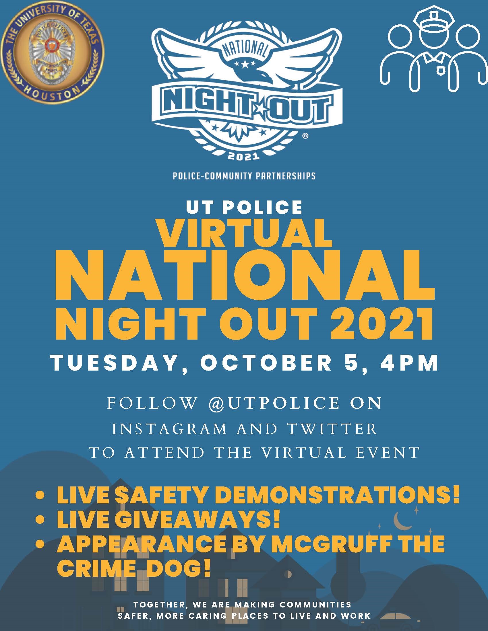 2021 UT Police Virtual National Night Out Flyer